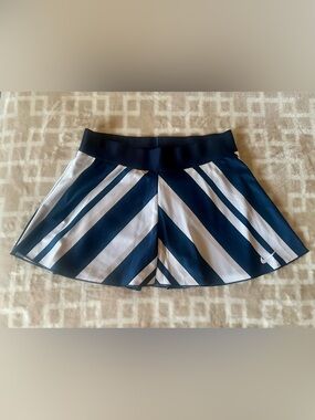 Nike DRI-FIT Striped Navy and White Athletic Skort